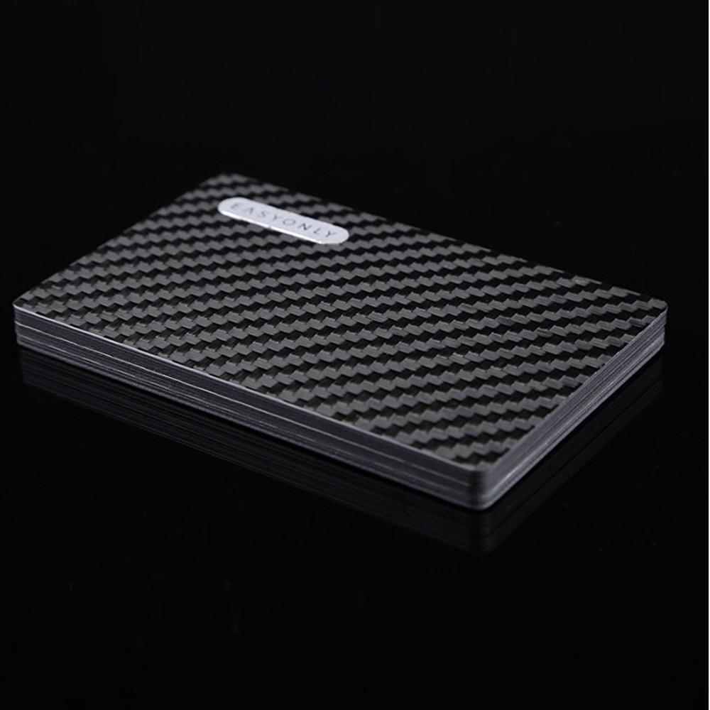 Real Carbon Fiber Magnetic Card Holder Wallet - 4 Layer