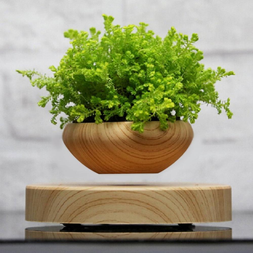 Wooden Levitating Planter