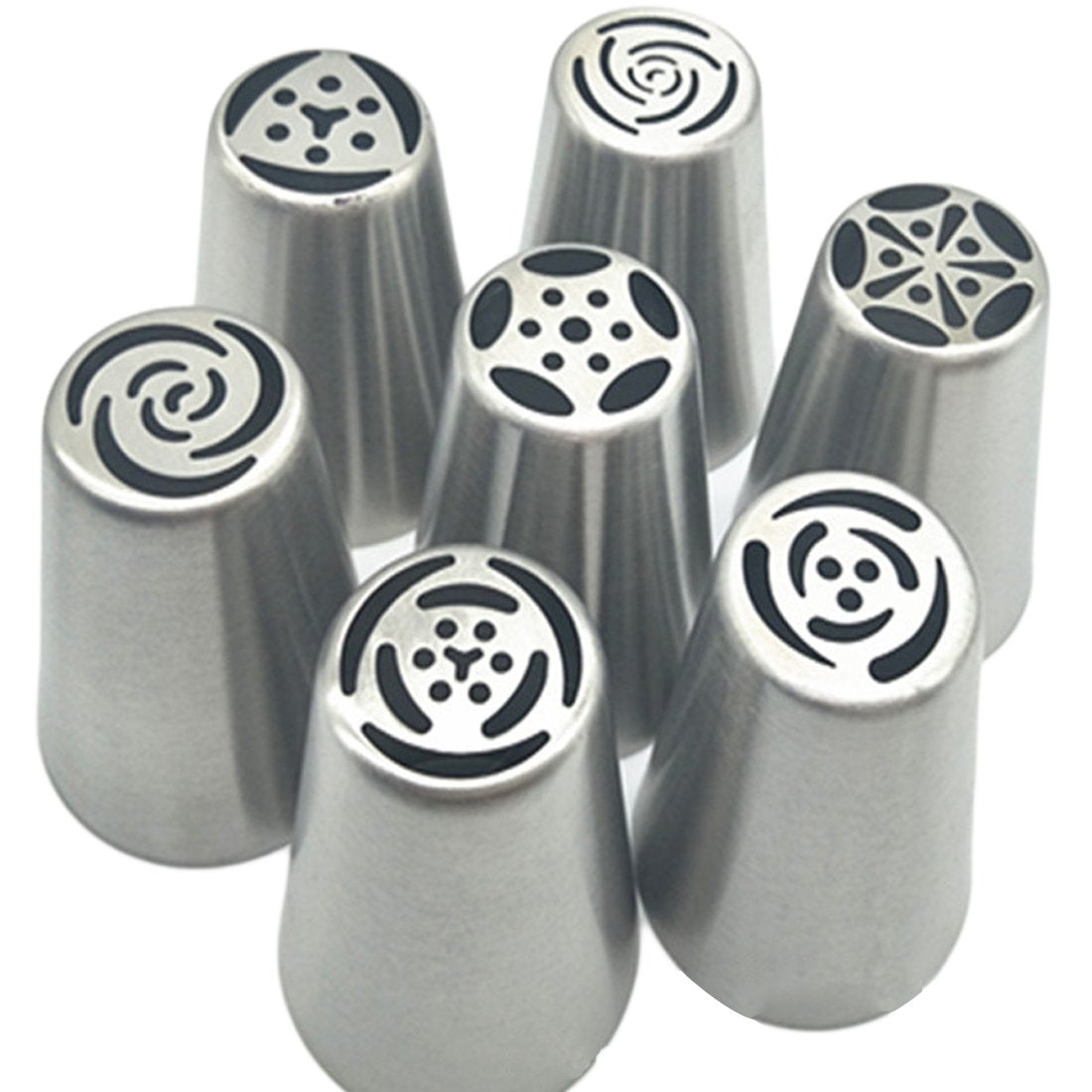 Stainless Steel Pastry Nozzles - Russian Tulip Icing Tool (7pcs)