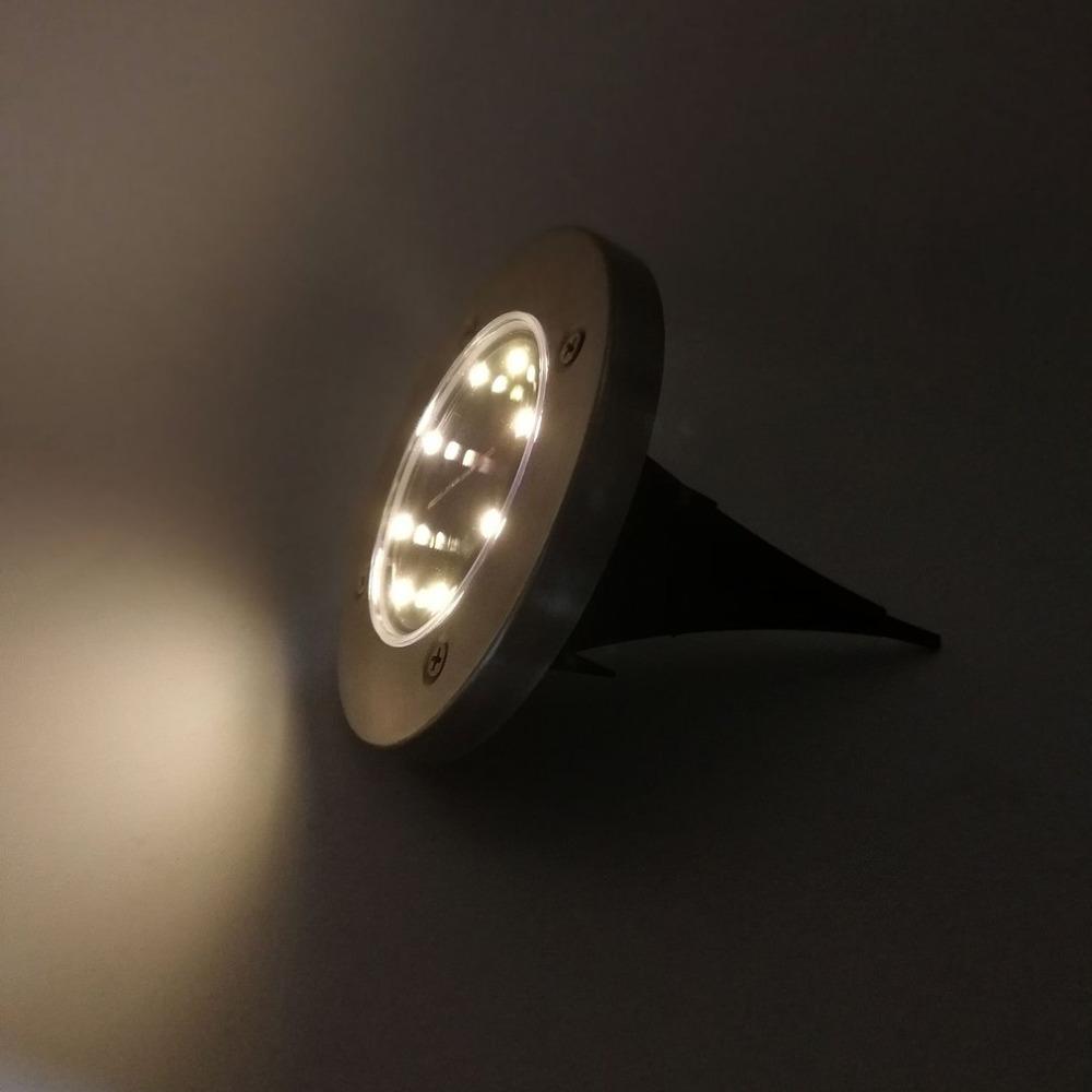 Solar Powered LED Disk Light (4-Pack)